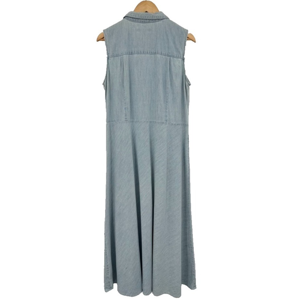 Chadwicks of Boston Soft Denim Chambray Shirt Dress 16 Button Front Blue - Picture 4 of 8
